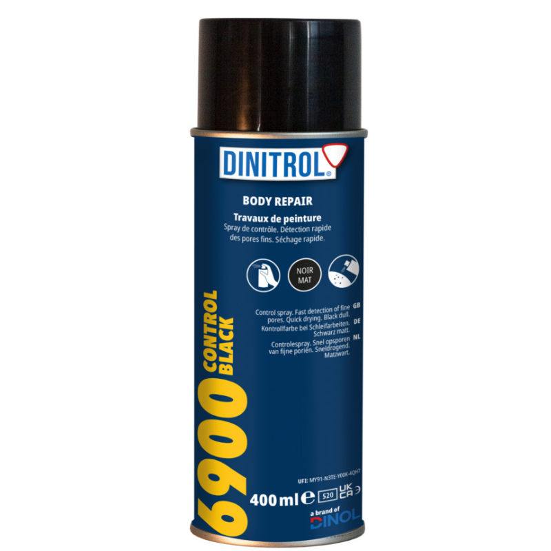 D-6900 Laque Noir mat - Guide de ponçage - Noir mat