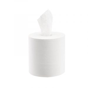 Bobine d'essuyage papier blanc