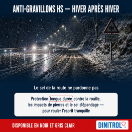 Dinitrol 447 Anti-gravillons base caoutchouc HS – Noir (1L)