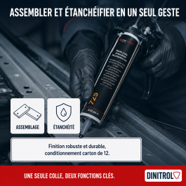 C-725 Mastic/Colle d&rsquo;étanchéité MS polymère – Noir