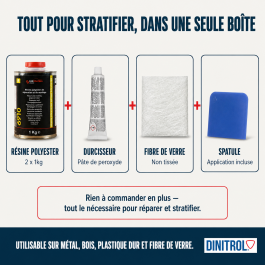 C-6910 Set de résine polyester de réparation et de moulage