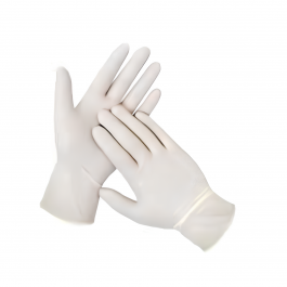 Gants jetables latex blanc