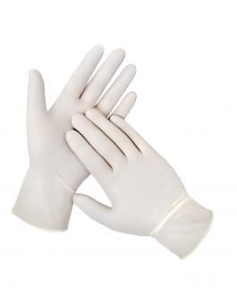 Gants jetables latex blanc