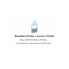Bouteille d&rsquo;huile POE80, pour HFO1234yf et R134a, compresseur mécanique et électrique
