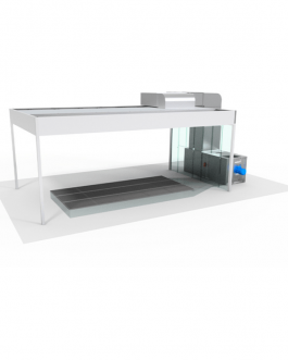 Structure autoportée avec plancher aspirant + plénum + brûleur AU211/VA320M