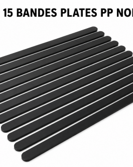 KIT 15 BANDES PLATES PP NOIRES