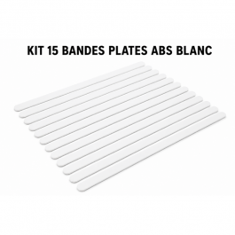 KIT 15 BANDES PLATES ABS BLANC